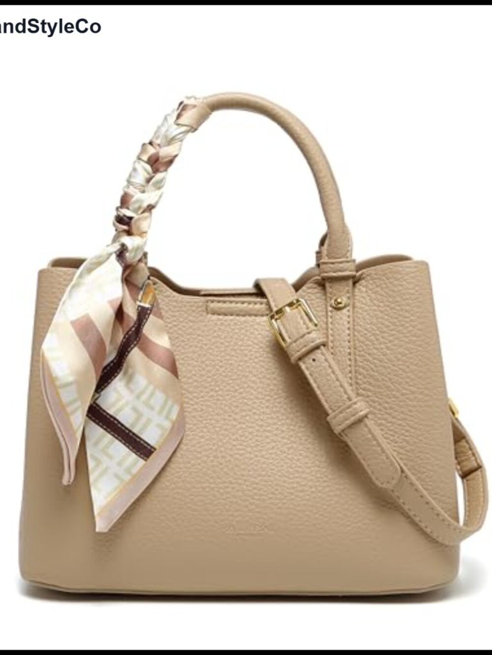 Faux Leather Top Handle Bucket Bag Crossbody Purse Small Tote